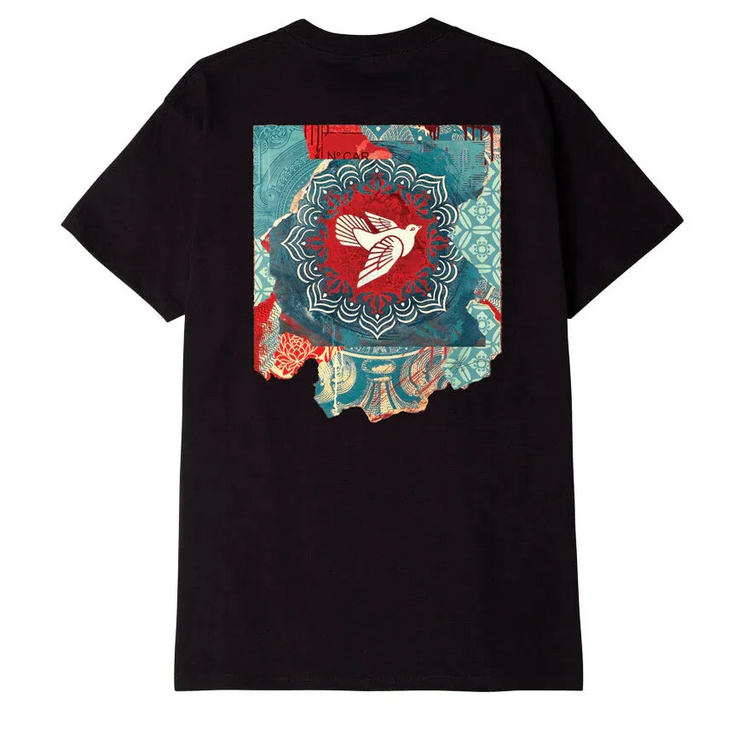 Obey Peace Dove Blue Classic T-Shirt Black 165263409 BLK - APLAZE