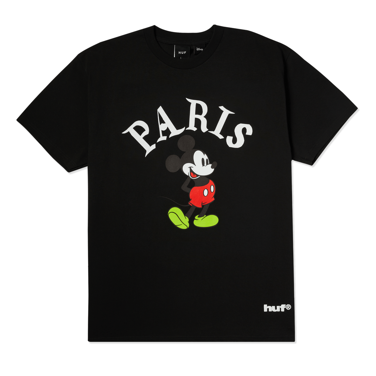 HUF x Disney Paris Mickey Worldwide S/S Tee Black TS02587 BLK