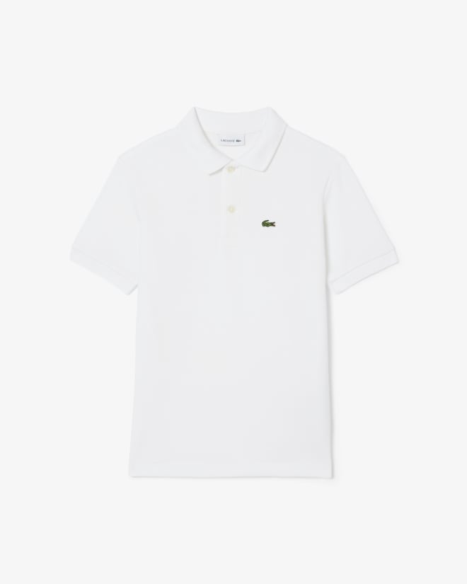 Lacoste Boys Short Sleeve Polo Shirts White 947354 W8L