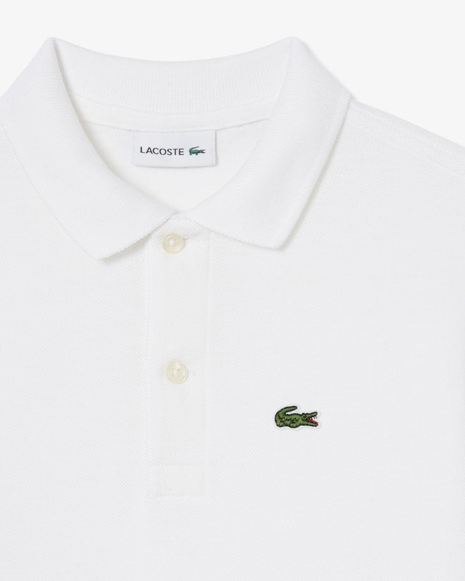Lacoste Boys Short Sleeve Polo Shirts White 947354 W8L