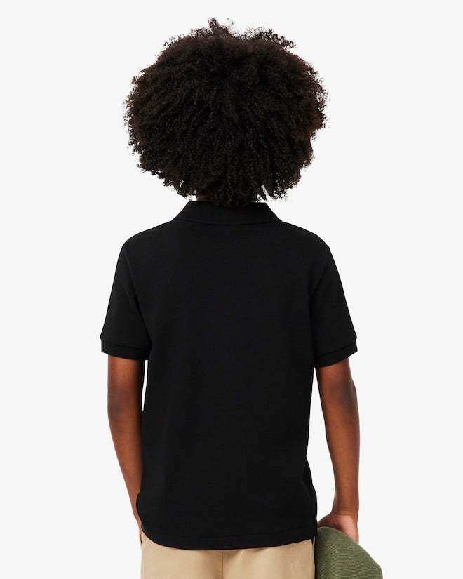 Lacoste Boys Short Sleeve Polo Shirts Black 947354 K96