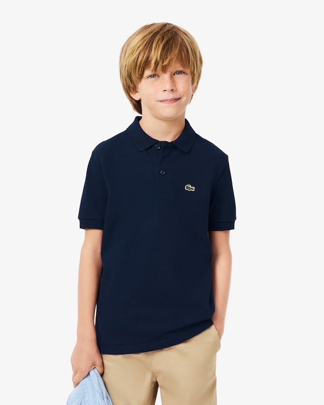 Lacoste Boys Short Sleeve Polo Shirts Navy Blue 947354 UGW