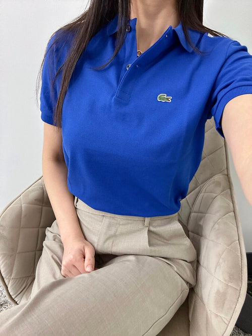 Lacoste Kids' Regular Fit Petit Pique Polo Shirt Cobalt - APLAZE