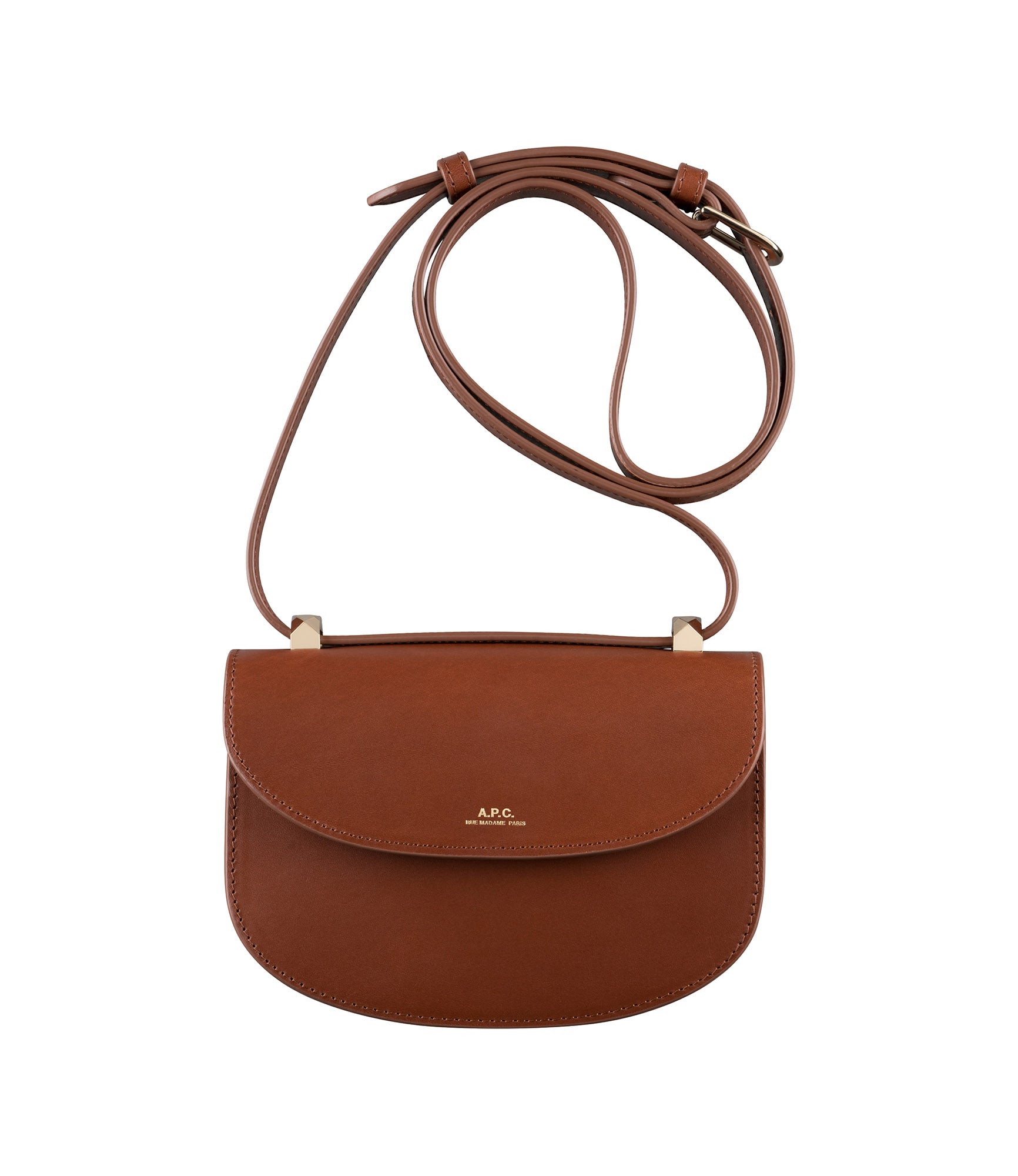 A.P.C. Women's Sac Geneve Mini On Strap Crossbody Bag Eai Brandy F61415-PXAWV - APLAZE