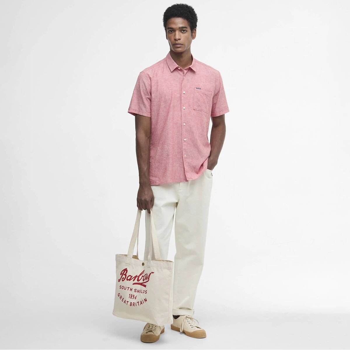 Barbour Script Tote Bag Red UBA0752 RE11