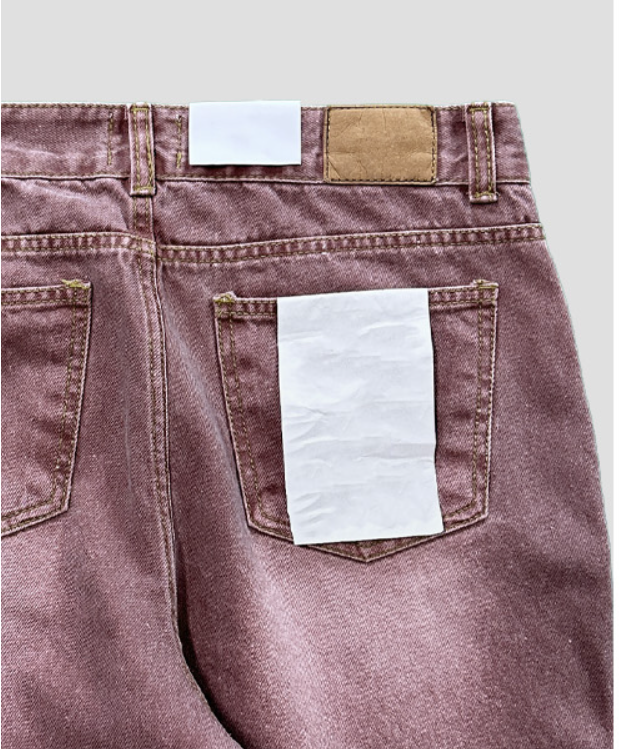 Rose-And-Rose Men's Laundry Pigment Semi Wide Denim Pants Pink ROSE017 PNK - APLAZE