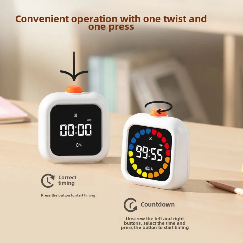 Aplaze LED Display 4 Preset Time Dual Modes Countdown Cube Digital Timer