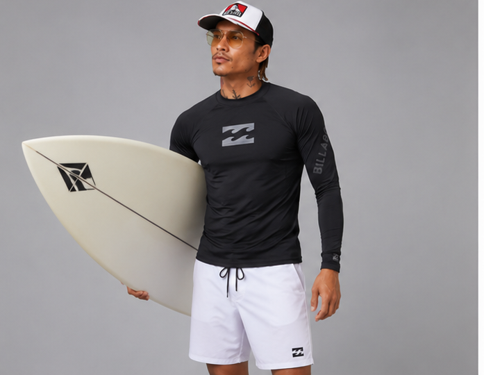 Billabong Team Wave Long Sleeve Rashguard Black MWLYETWL