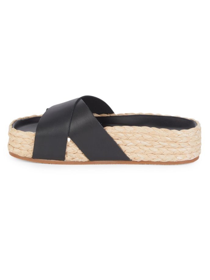 Splendid Women's Becki Espadrille Flatform Slides Black SD0BEC01
