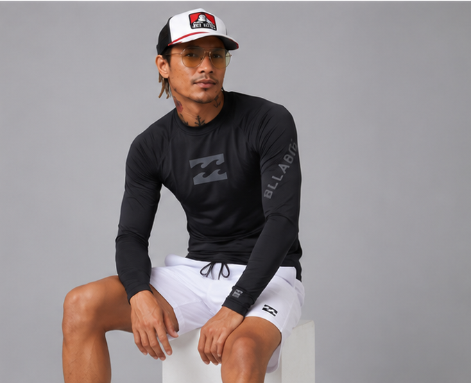 Billabong Team Wave Long Sleeve Rashguard Black MWLYETWL
