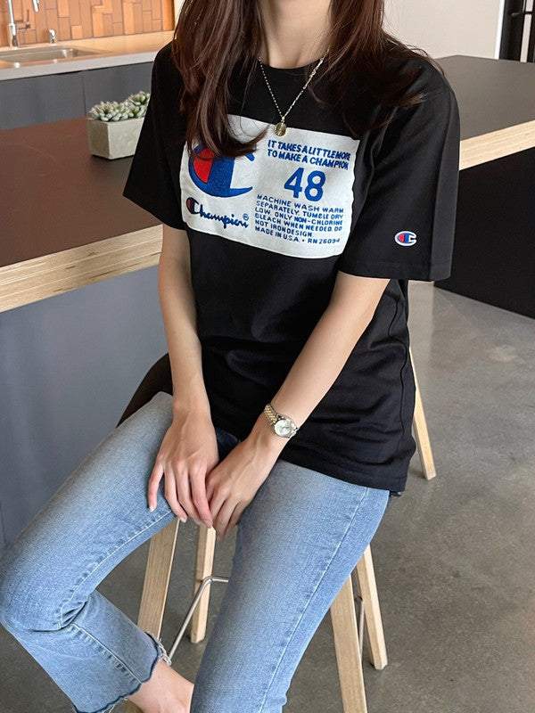 Champion Photo-real Jock Tag Heritage Tee Black GT19 586377 BKC
