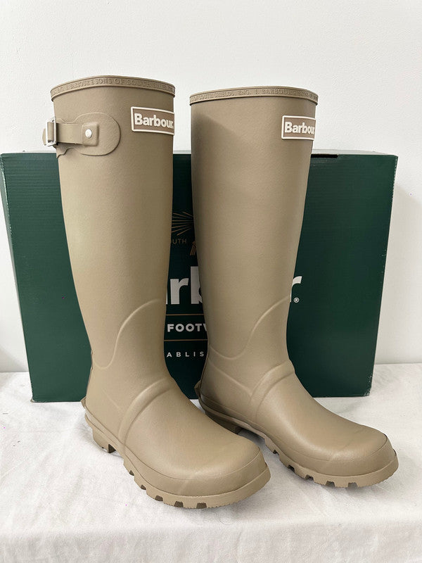 Barbour Women's Bede Tall Wellington Boots Sandstone LRF0043 BR12