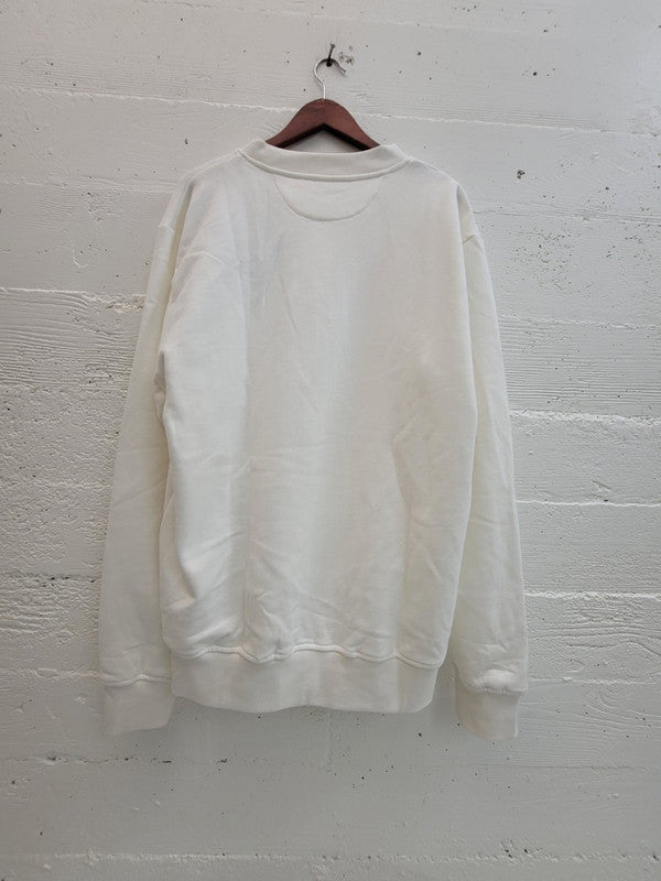 Von Dutch Mens Popeye Sea Cleaners Cotton Fleece Sweatshirt Off White FM154V