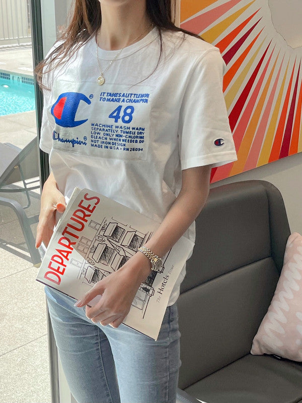 Champion Photo-real Jock Tag Heritage Tee White GT19 586377 WHC