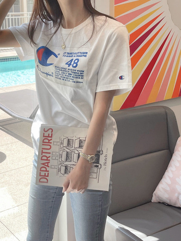 Champion Photo-real Jock Tag Heritage Tee White GT19 586377 WHC
