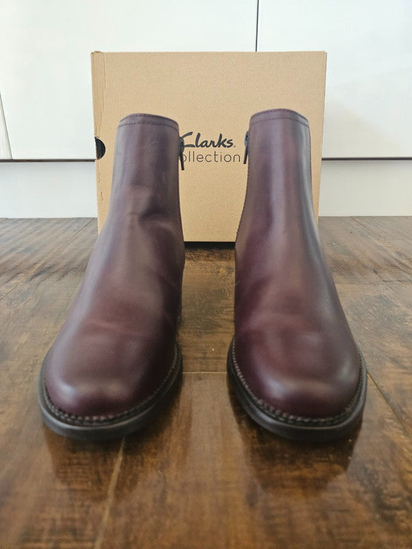 Clarks Women's Maye Palm Bordeaux Leather 26174355