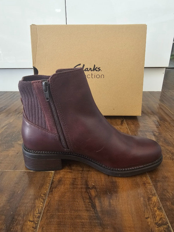 Clarks Women's Maye Palm Bordeaux Leather 26174355