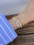 APLAZE Wildflower Womens Smiley Layered Beaded Bracelet Set BR ELB-1184