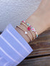 APLAZE Wildflower Womens Heart Layered Beaded Bracelet Set GD ELB-1186