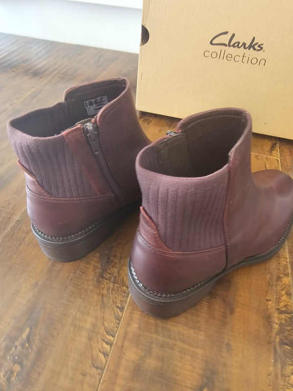 Clarks Women's Maye Palm Bordeaux Leather 26174355