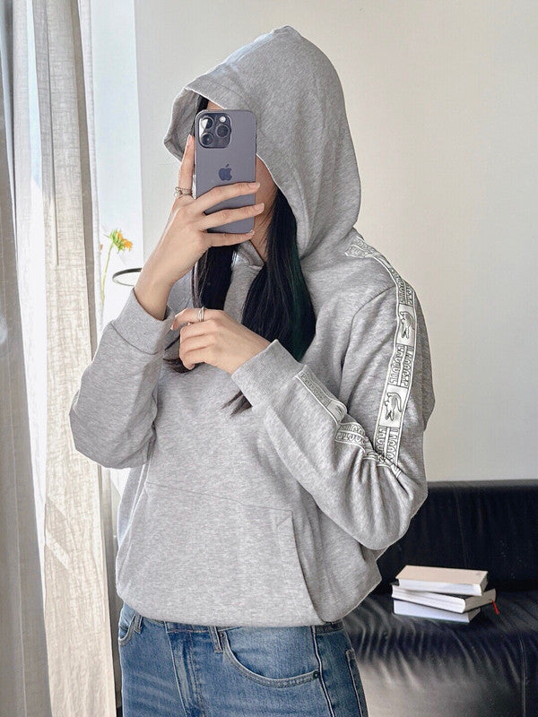 Lacoste Kids' Fleece Cotton Hoodie Grey Chine SJ1225 CCA