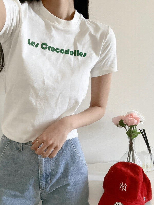 Lacoste Womens Lacoste x Bandier Jersey T-Shirt Flour Rocket TF8067 IW0