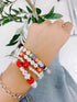 APLAZE Tell Your Tale Womens Layered Multicolor Beaded Bracelet Set FB-2176 Gold Multi