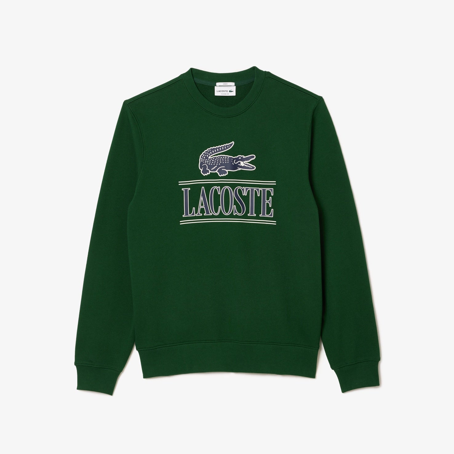 Lacoste Cotton Fleece Branded Sweatshirt Green SH1228 132