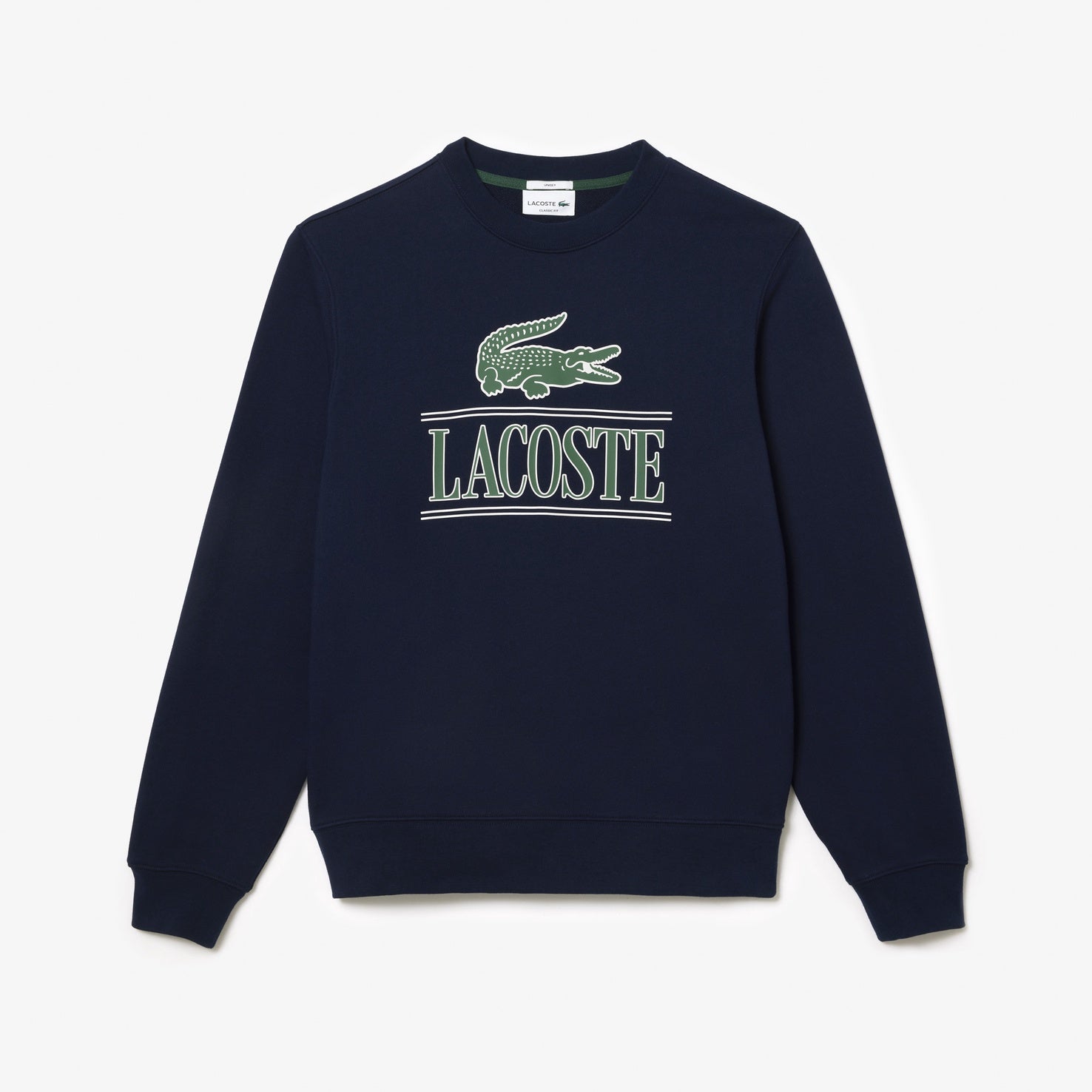 Lacoste Cotton Fleece Branded Sweatshirt Navy Blue SH1228 166