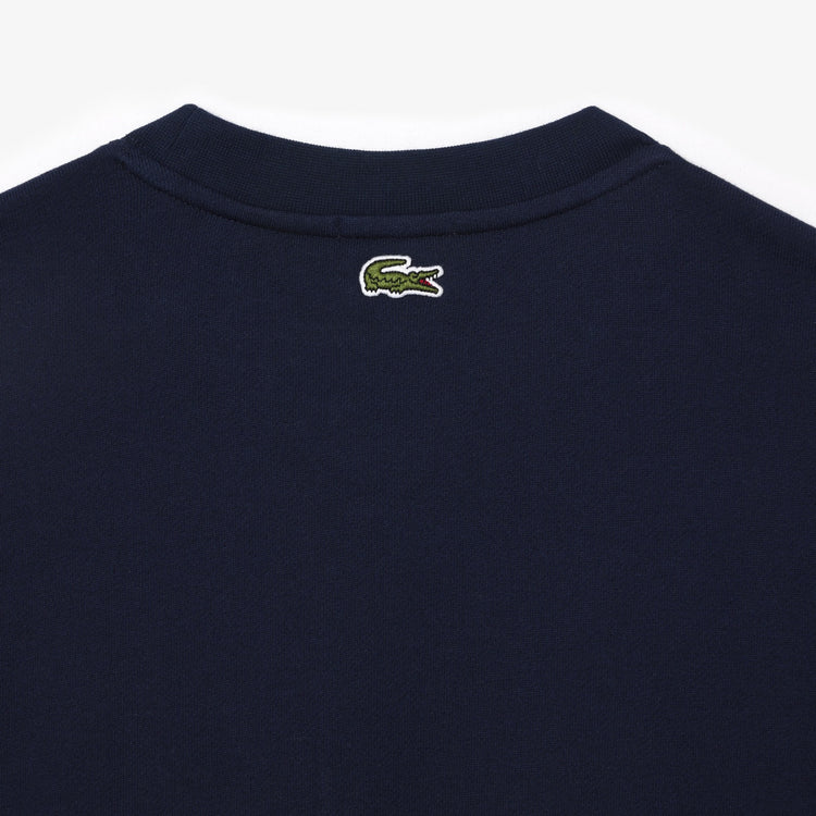 Rabattverkauf im Fachversandhandel Lacoste Cotton Fleece Branded Sweatshirt SH1228 Navy Blue 166
