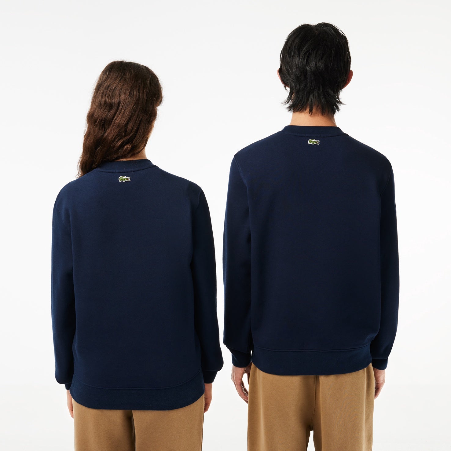 Sweatshirt Cotton Blue Navy Branded SH1228 166 Lacoste Fleece