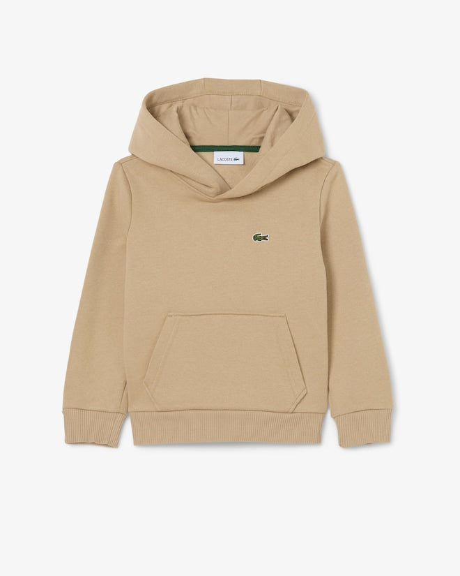 Lacoste Kids Kangaroo Pocket Fleece Hoodie Beige 947028 02S
