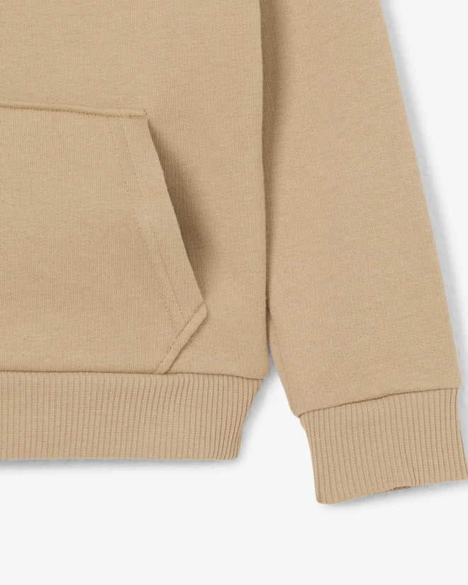 Lacoste Kids Kangaroo Pocket Fleece Hoodie Beige 947028 02S