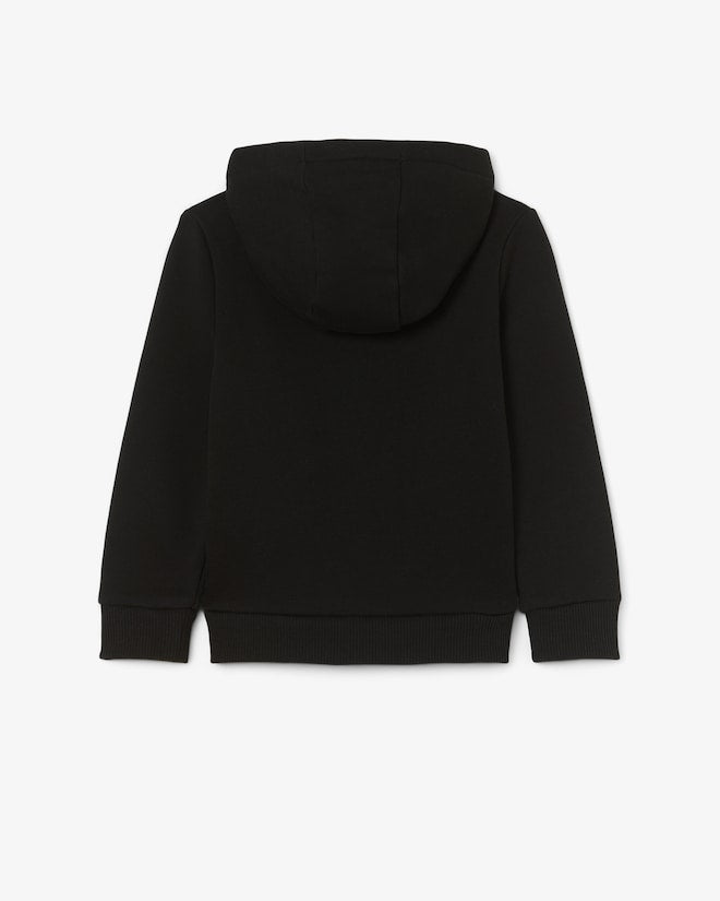 Lacoste Kids Kangaroo Pocket Fleece Hoodie Black 947028 K96