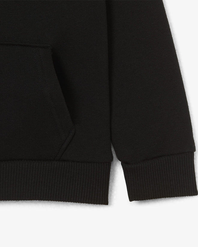 Lacoste Kids Kangaroo Pocket Fleece Hoodie Black 947028 K96