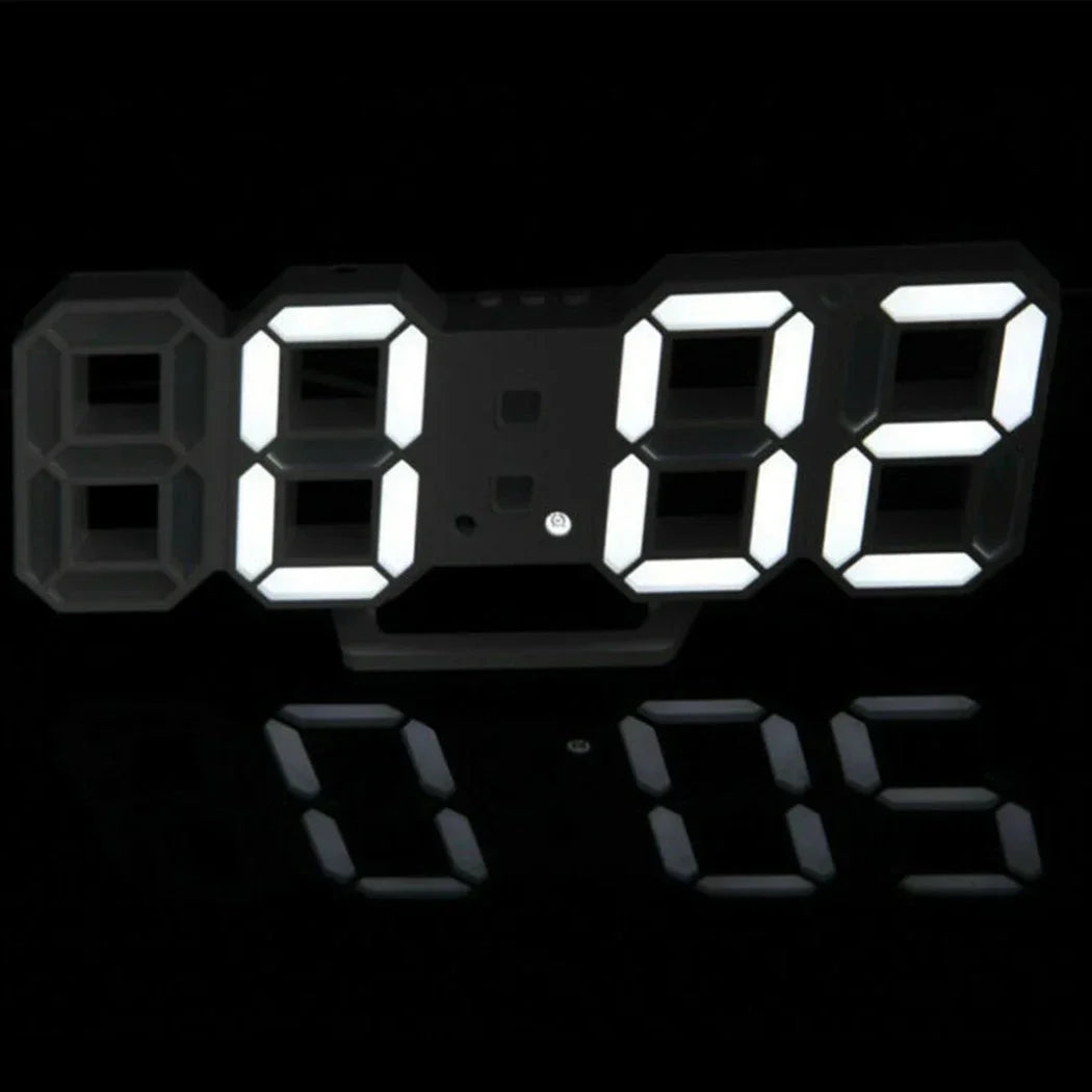 Aplaze 3D LED Wall Clock With Remote Control Alarm