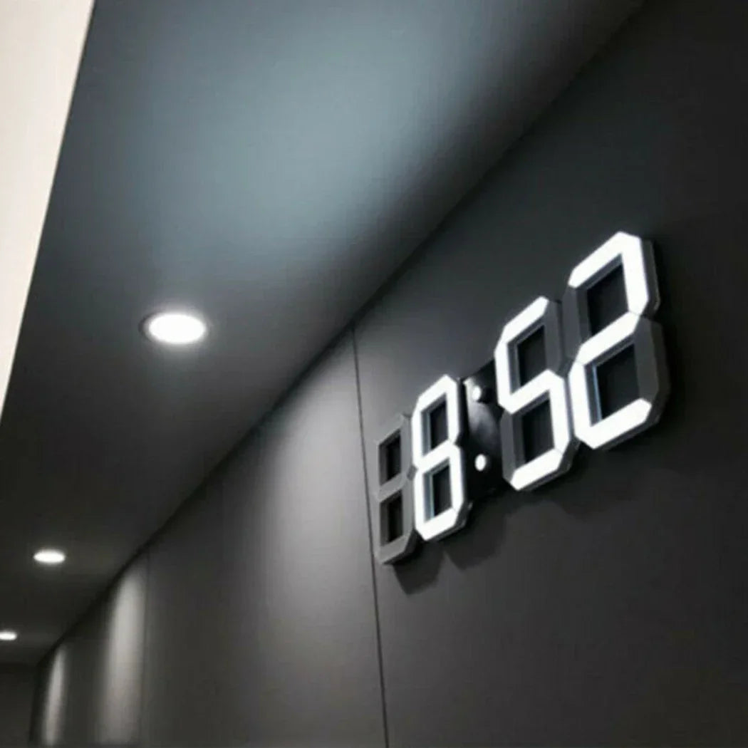 Aplaze 3D LED Wall Clock With Remote Control Alarm