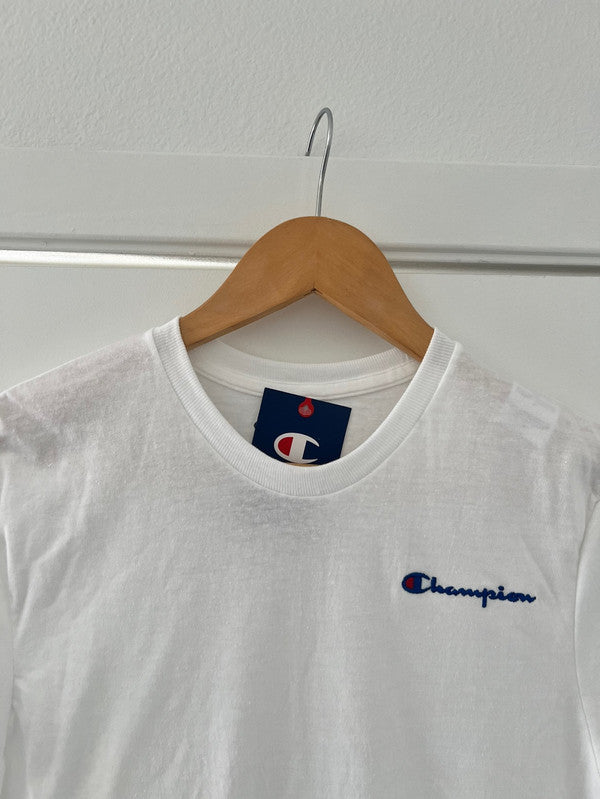 Champion Powerblend Graphic Tee White T85332 586IKA 045 - APLAZE