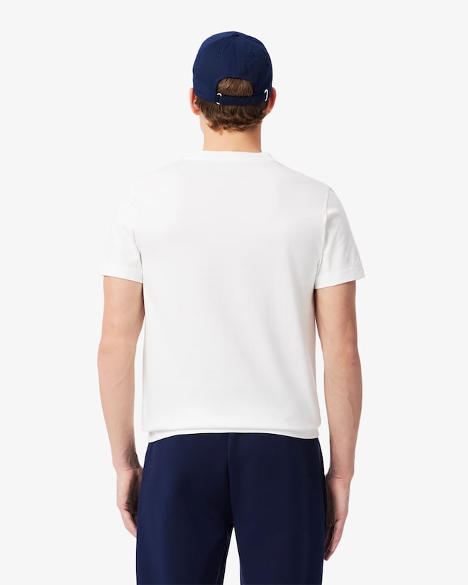 Lacoste Men’s Tennis T-Shirt Novak Djokovic Set With Cap Pack White/Navy Blue TH1044-51 522