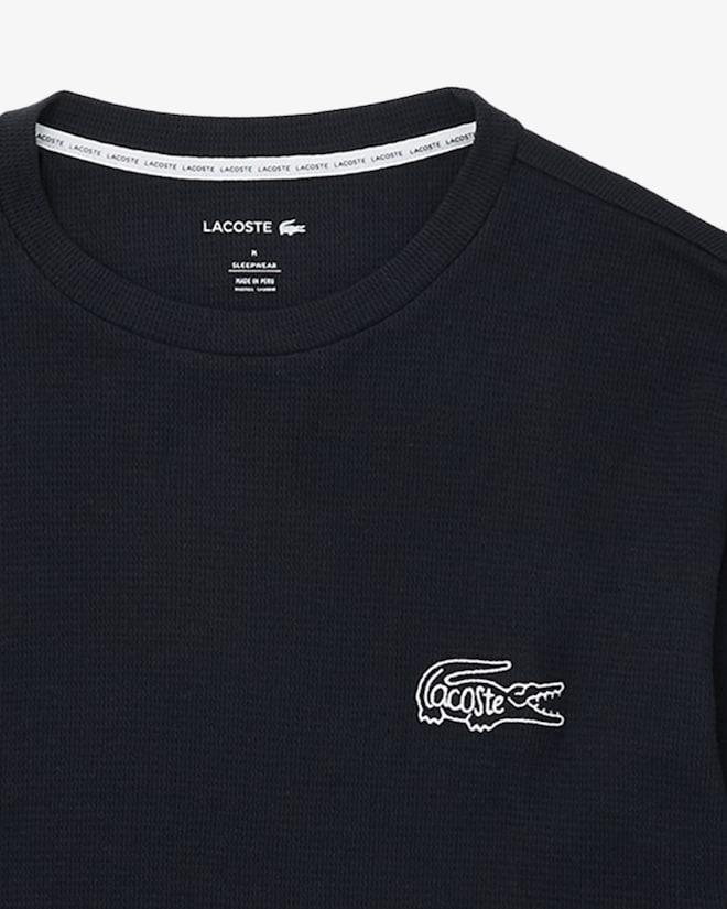 Lacoste Men’s Waffled Cotton Undershirt Black TH5050-51 031