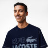 Lacoste Men’s Lacoste Vintage Print Organic Cotton T-shirt Navy Blue TH5440 51 166