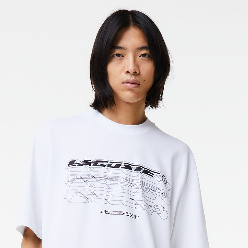 Lacoste Men’s Loose Fit Organic Cotton Piqué T-Shirt White TH5529 51 001