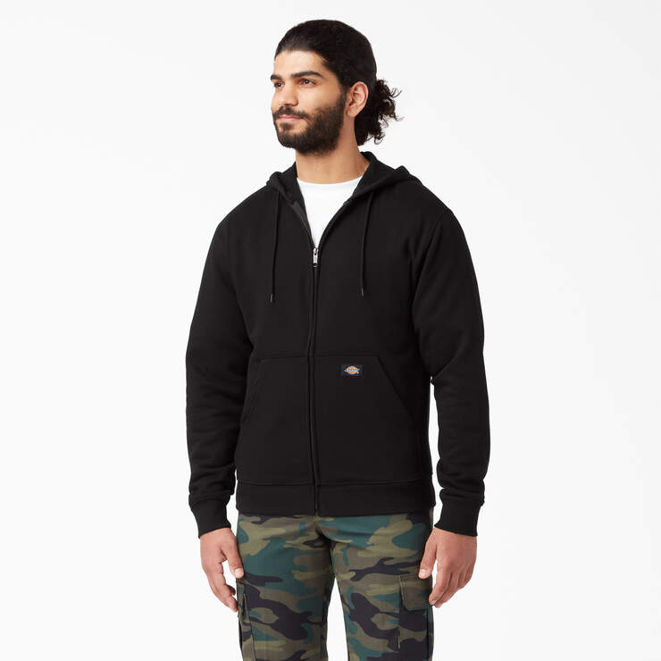Dickies Mens Midweight Fleece Zip Hoodie Black TW291BK