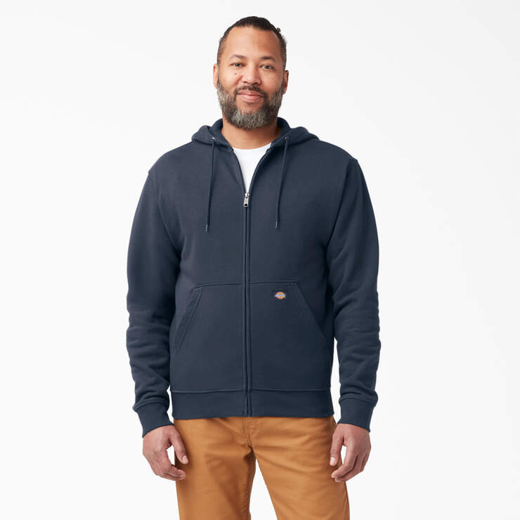 Dickies Mens Midweight Fleece Zip Hoodie Dark Navy TW291DN