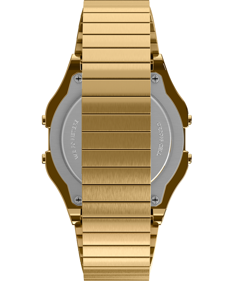 Timex T80 34mm Stainless Steel Expansion Band Watch Gold-Tone/Gold-Tone/Digital TW2R79000VQ - APLAZE