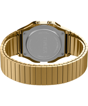 Timex T80 34mm Stainless Steel Expansion Band Watch Gold-Tone/Gold-Tone/Digital TW2R79000VQ - APLAZE