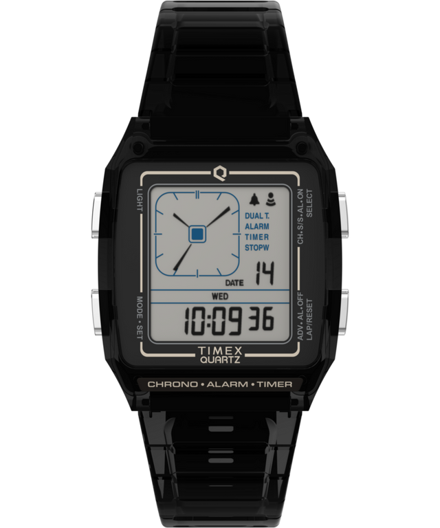 Q Timex LCA 35 mm Resin Strap Watch Transparent Smoke TW2W45000VQ