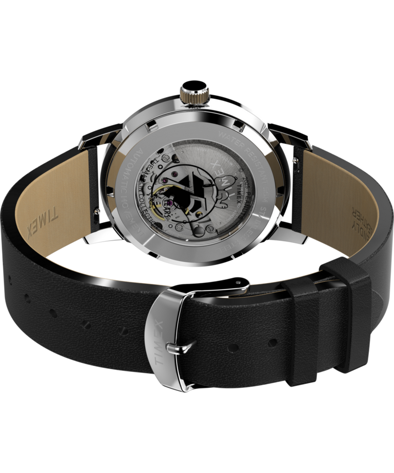 Timex x Peanuts Marlin 75th Anniversary Edition 40 mm Leather Strap Automatic Watch TW2Y100000Q