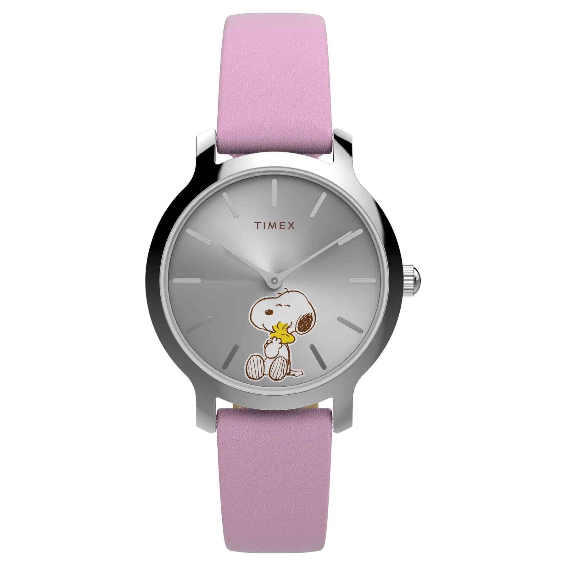Timex x Peanuts Transcend Snoopy Hug 31 mm Pink Leather Watch TW2Y26000VQ