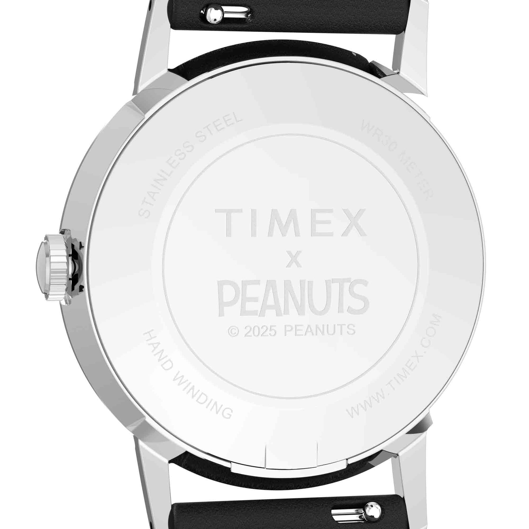 Timex x Peanuts Marlin Hand-Wound Space 34 mm Leather Strap Watch TW2W897000Q